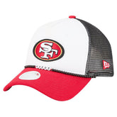 San Francisco 49ers New Era Women's Friendship Bracelet 9FORTY Adjustable Hat - White/Scarlet on sale