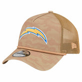 Los Angeles Chargers New Era Wheat Camo 9FORTY Adjustable Hat - Tan sale