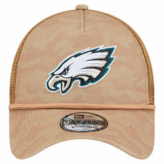 Philadelphia Eagles New Era Wheat Camo 9FORTY Adjustable Hat - Tan for sale