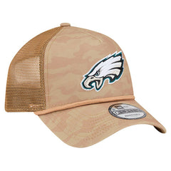 Philadelphia Eagles New Era Wheat Camo 9FORTY Adjustable Hat - Tan for sale