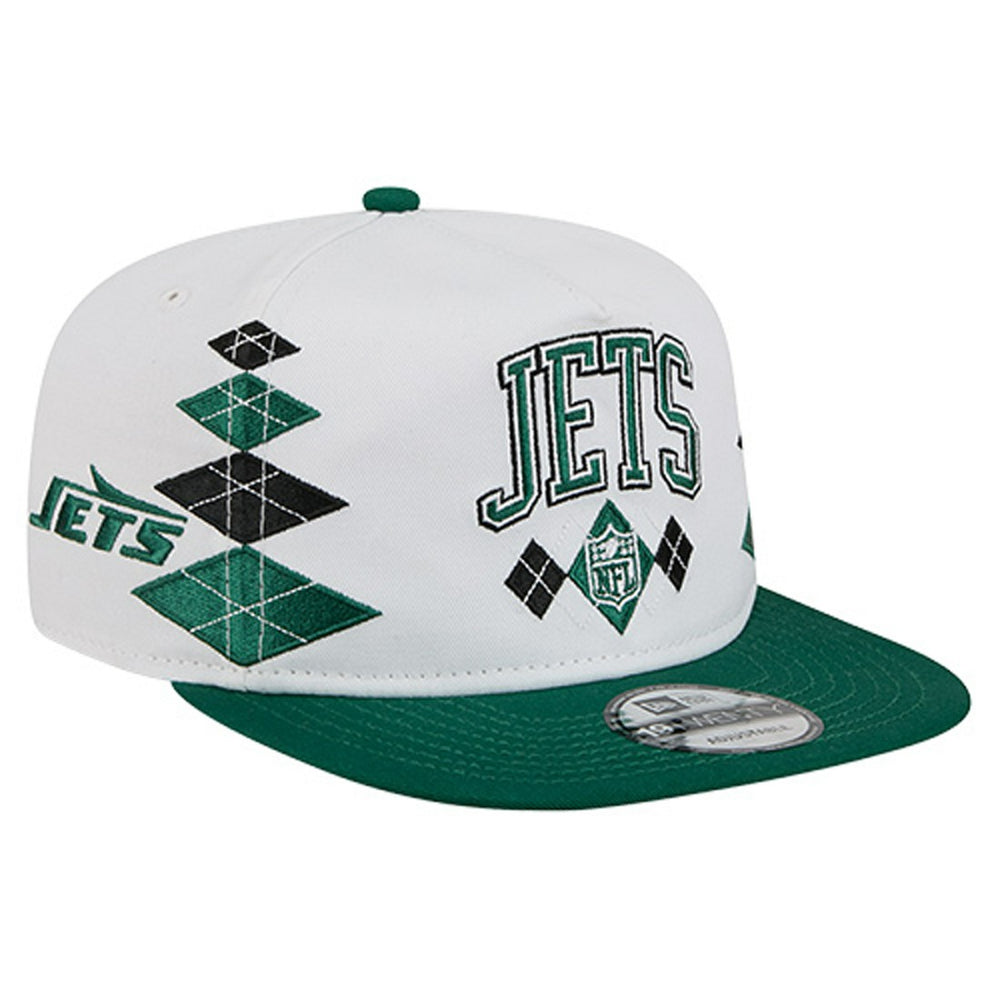 New York Jets New Era Argyle 19TWENTY Adjustable Hat - White discount