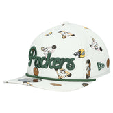 Green Bay Packers New Era Team Cheer 19TWENTY Snapback Hat - White cheap