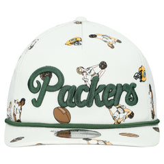 Green Bay Packers New Era Team Cheer 19TWENTY Snapback Hat - White cheap