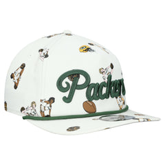 Green Bay Packers New Era Team Cheer 19TWENTY Snapback Hat - White cheap