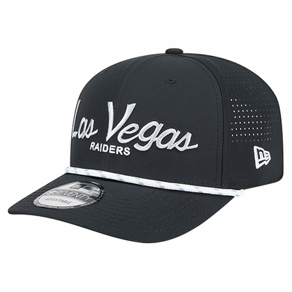 Las Vegas Raiders New Era Script 9SEVENTY Adjustable Hat - Black on sale