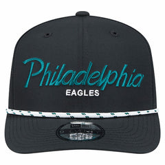 Philadelphia Eagles New Era Script 9SEVENTY Adjustable Hat - Black outlet