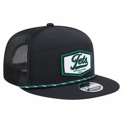 New York Jets New Era Ripstop Patch 9FIFTY Split Panel Snapback Hat - Black cheap