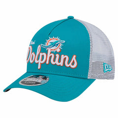 Miami Dolphins New Era Side Lines 9FORTY Adjustable Hat - Aqua discount