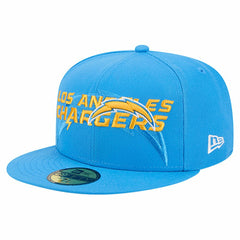 Los Angeles Chargers New Era Overlap Wordmark 59FIFTY Fitted Hat - Powder Blue sale