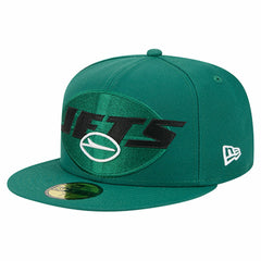 New York Jets New Era Overlap Wordmark 59FIFTY Fitted Hat - Green discount