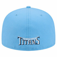 Tennessee Titans New Era Overlap Wordmark 59FIFTY Fitted Hat - Light Blue outlet