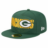 Green Bay Packers New Era Overlap Wordmark 59FIFTY Fitted Hat - Green sale
