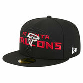 Atlanta Falcons New Era Overlap Wordmark 59FIFTY Fitted Hat - Black sale