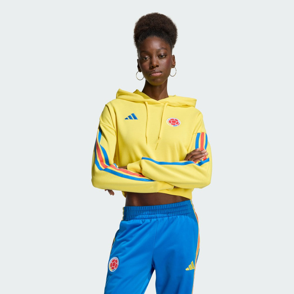 Colombia National Team Women's FIFA x World Cup Alphaskin Cropped Hoodie - Yellow | Adidas outlet