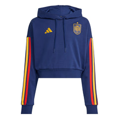 Spain National Team Women's FIFA x World Cup Alphaskin Cropped Hoodie - Navy | Adidas for sale