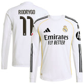 Rodrygo Real Madrid 2025/26 Home Long Sleeve Jersey - White | Adidas sale
