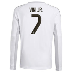 Vini Jr. Real Madrid Youth 2025/26 Home Replica Long Sleeve Jersey - White | Adidas discount