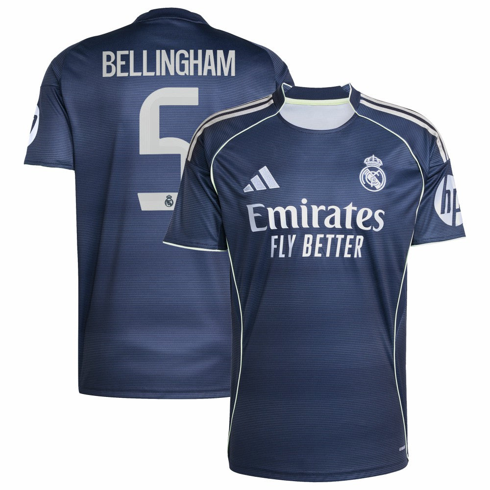 Jude Bellingham Real Madrid 2025/26 Away Replica Player Jersey - Blue | Adidas outlet