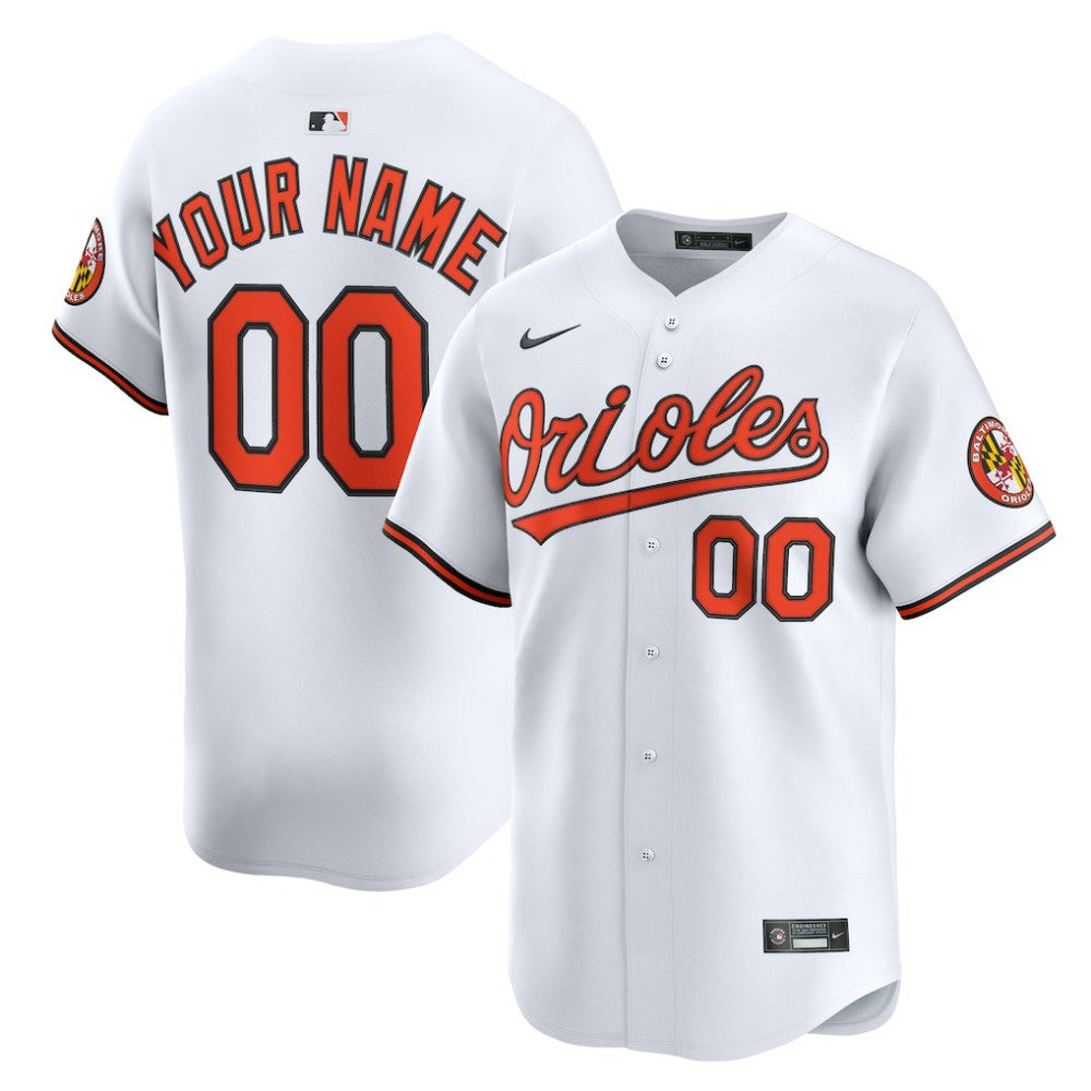 Baltimore Orioles Youth Home Custom Limited Jersey - White | Nike