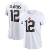 Shedeur Sanders Cleveland Browns Women's 2025 NFL Draft Name & Number T-Shirt - White | Nike online