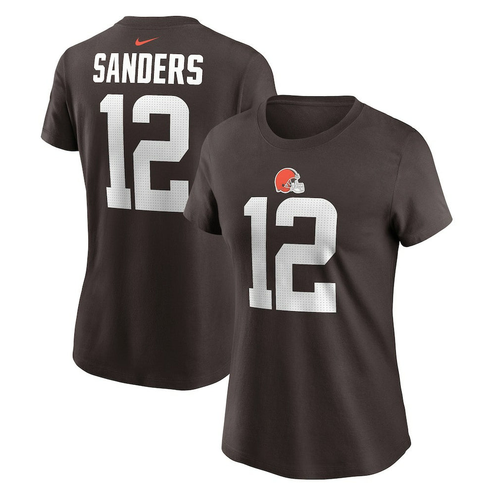 Shedeur Sanders Cleveland Browns Women's 2025 NFL Draft Name & Number T-Shirt - Brown | Nike for sale
