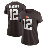 Shedeur Sanders Cleveland Browns Women's 2025 NFL Draft Name & Number T-Shirt - Brown | Nike for sale