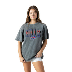 Buffalo Bills Gameday Couture Women's Peak Performance Oversized Snow Wash T-Shirt - Gray online