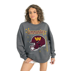 Washington Commanders Gameday Couture Women's Ready to Rumble Premium Fleece Pullover Sweatshirt - Gray for sale