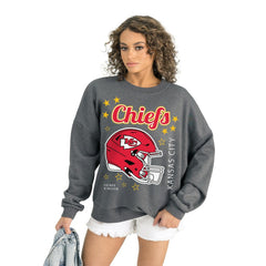 Kansas City Chiefs Gameday Couture Women's Ready to Rumble Premium Fleece Pullover Sweatshirt - Gray outlet