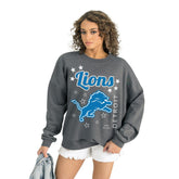 Detroit Lions Gameday Couture Women's Ready to Rumble Premium Fleece Pullover Sweatshirt - Gray sale
