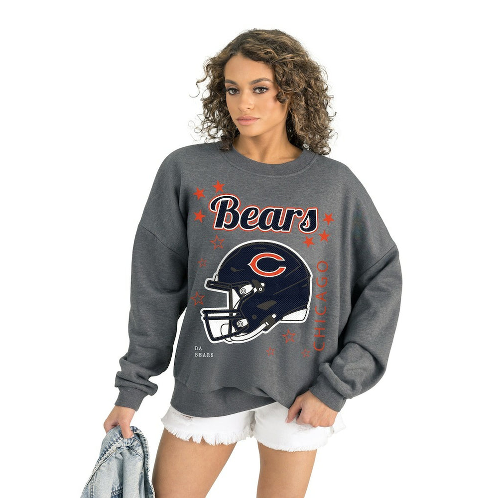 Chicago Bears Gameday Couture Women's Ready to Rumble Premium Fleece Pullover Sweatshirt - Gray cheap