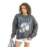 Indianapolis Colts Gameday Couture Women's Ready to Rumble Premium Fleece Pullover Sweatshirt - Gray online