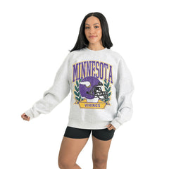 Minnesota Vikings Gameday Couture Women's Heritage Premium Fleece Pullover Sweatshirt - Gray online