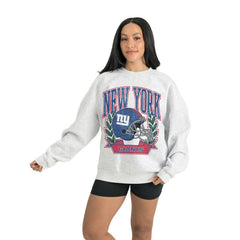 New York Giants Gameday Couture Women's Heritage Premium Fleece Pullover Sweatshirt - Gray discount