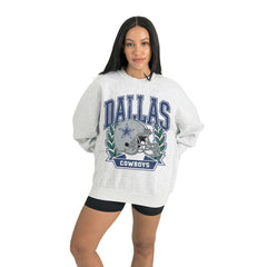 Dallas Cowboys Gameday Couture Women's Heritage Premium Fleece Pullover Sweatshirt - Gray on sale
