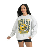 Green Bay Packers Gameday Couture Women's Heritage Premium Fleece Pullover Sweatshirt - Gray cheap