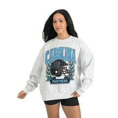 Carolina Panthers Gameday Couture Women's Heritage Premium Fleece Pullover Sweatshirt - Gray on sale