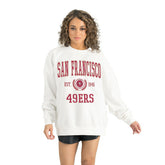 San Francisco 49ers Gameday Couture Women's Timeless Triumph Premium Fleece Pullover Sweatshirt - White outlet