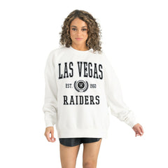 Las Vegas Raiders Gameday Couture Women's Timeless Triumph Premium Fleece Pullover Sweatshirt - White cheap