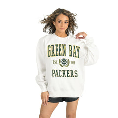 Green Bay Packers Gameday Couture Women's Timeless Triumph Premium Fleece Pullover Sweatshirt - White discount