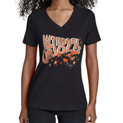 Baltimore Orioles Starter Women's Fireworks V-Neck T-Shirt - Black