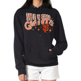 San Francisco Giants Starter Women's Fireworks Fleece Tri-Blend Pullover Hoodie - Black