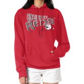 Cincinnati Reds Starter Women's Fireworks Fleece Tri-Blend Pullover Hoodie - Red