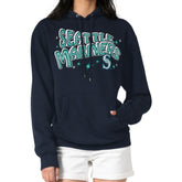 Seattle Mariners Starter Women's Fireworks Fleece Tri-Blend Pullover Hoodie - Navy