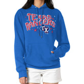 Texas Rangers Starter Women's Fireworks Fleece Tri-Blend Pullover Hoodie - Royal