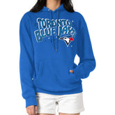 Toronto Blue Jays Starter Women's Fireworks Fleece Tri-Blend Pullover Hoodie - Royal