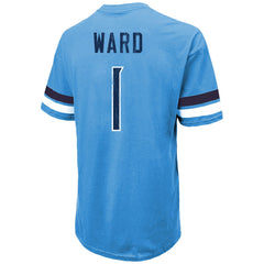 Cam Ward Tennessee Titans Majestic Threads 2025 NFL Draft First Round Pick Oversized T-Shirt - Light Blue outlet