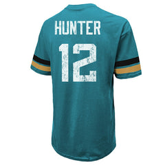 Travis Hunter Jacksonville Jaguars Majestic Threads 2025 NFL Draft First Round Pick Oversized T-Shirt - Teal sale