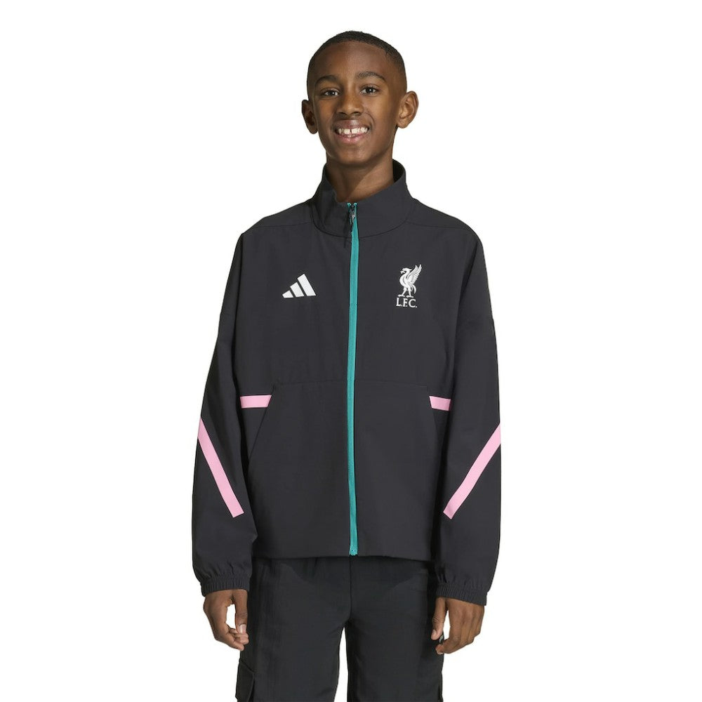 Liverpool Youth 2025/26 Club Anthem Full-Zip Jacket - Black | Adidas discount