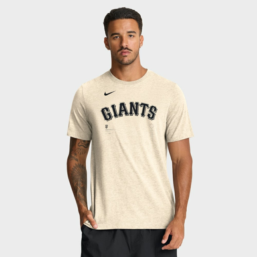 San Francisco Giants Wordmark Tri-Blend T-Shirt - Natural | Nike